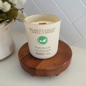 Patchouli 12 oz. Wood wick Candle includes Bag & Matches